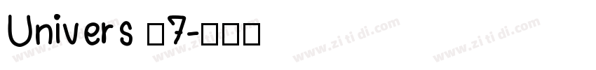 Univers 67字体转换